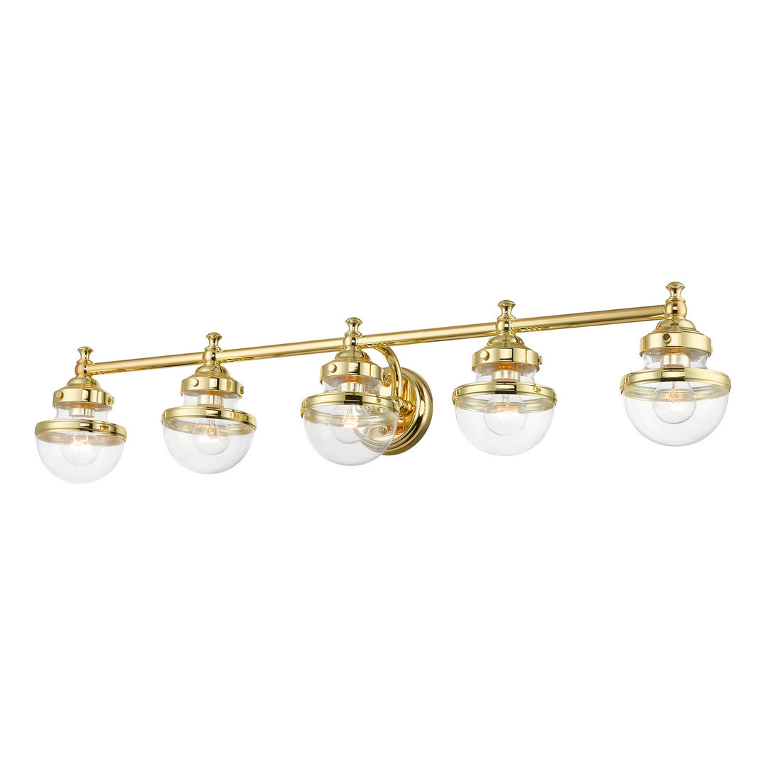 Livex Oldwick 17415-02 Bath Vanity Light 42 in. wide - Polished Brass