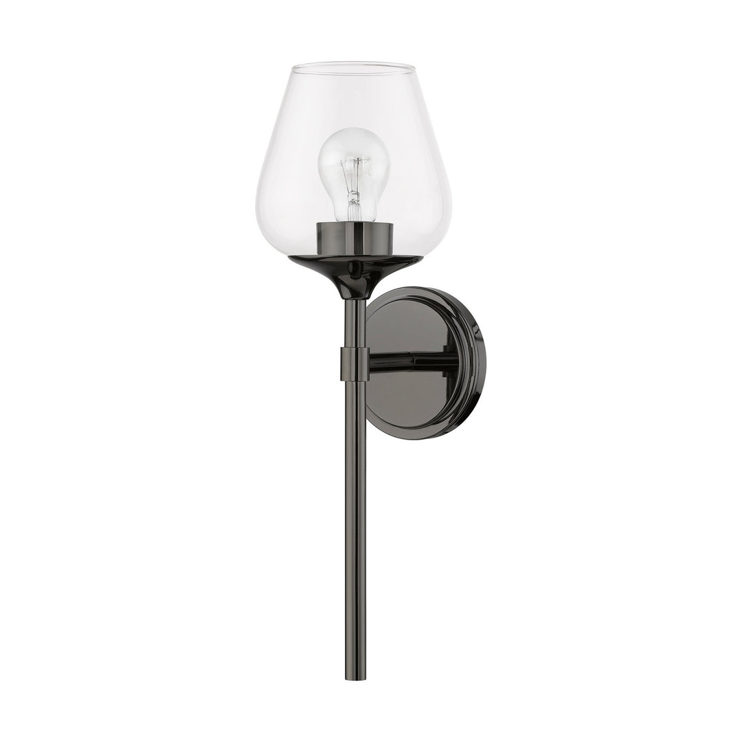 Livex Willow 17471-46 Wall Sconce Light - Black Chrome