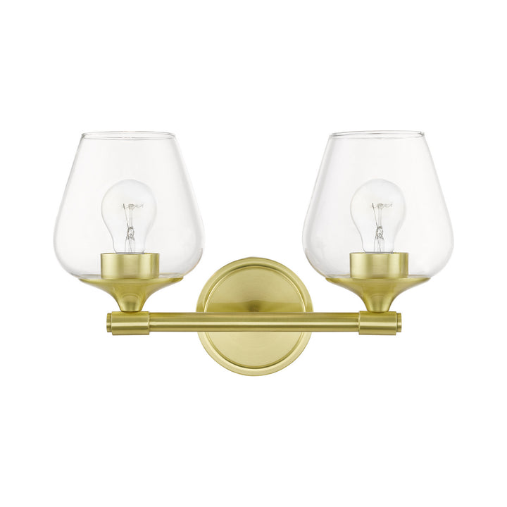 Livex Willow 17472-12 Bath Vanity Light 15 in. wide - Satin Brass