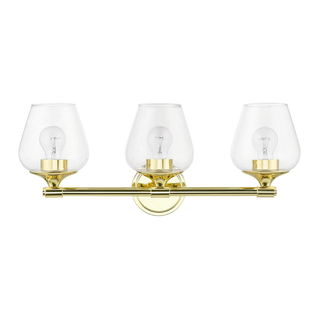 Livex Willow 17473-02 Bath Vanity Light 23 in. wide - Polished Brass