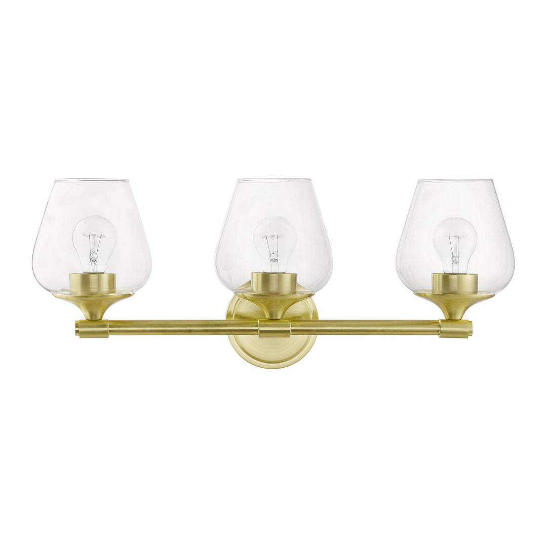 Livex Willow 17473-12 Bath Vanity Light 23 in. wide - Satin Brass