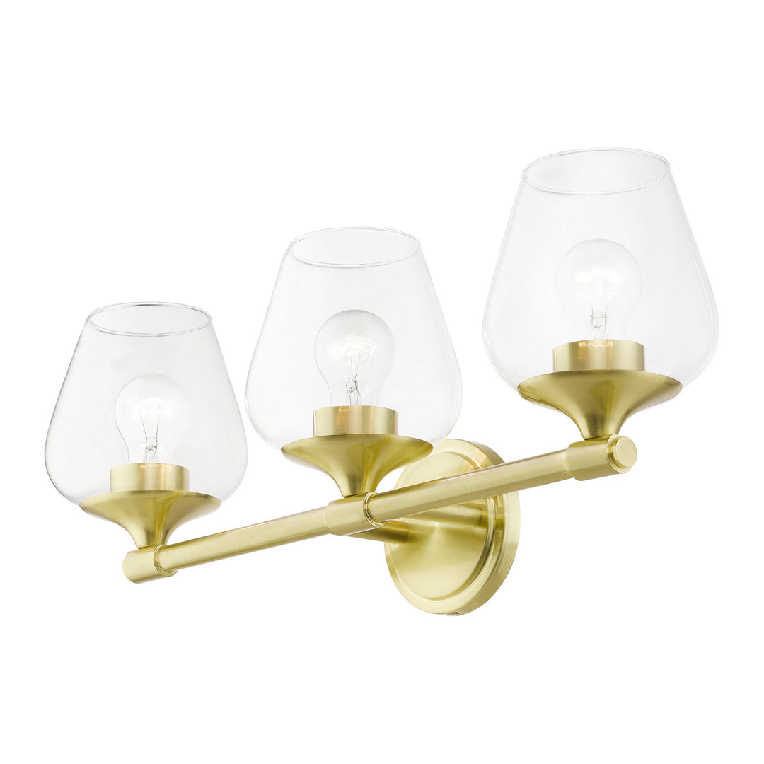 Livex Willow 17473-12 Bath Vanity Light 23 in. wide - Satin Brass