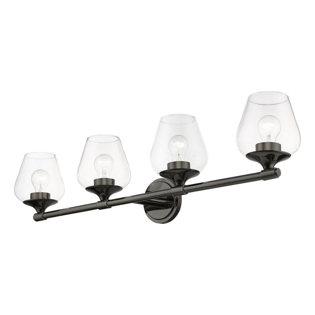 Livex Willow 17474-46 Bath Vanity Light 36 in. wide - Black Chrome