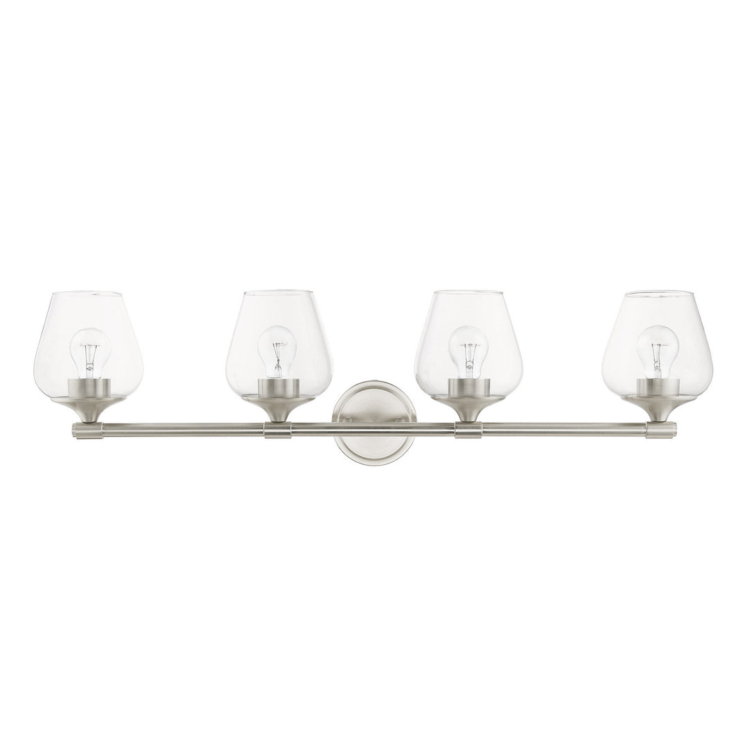 Livex Willow 17474-91 Bath Vanity Light 36 in. wide - Brushed Nickel