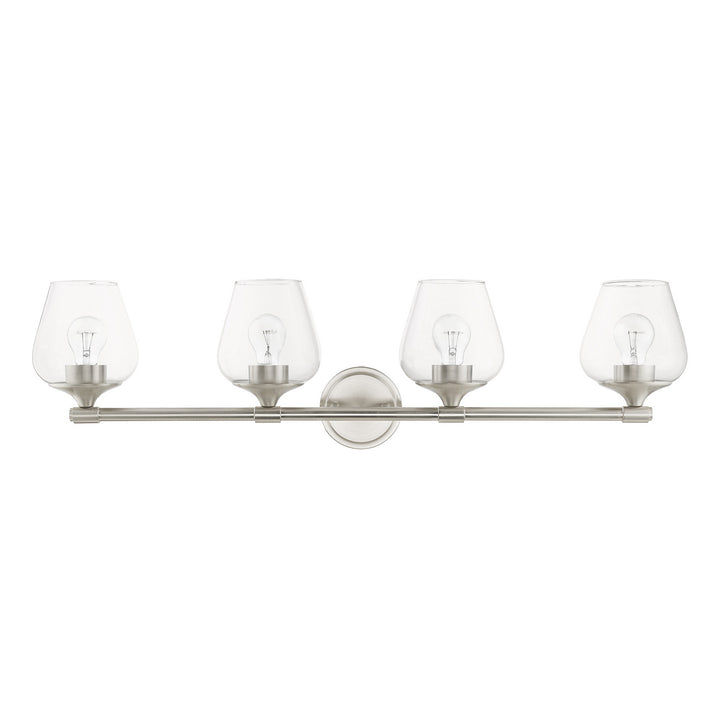 Livex Willow 17474-91 Bath Vanity Light 36 in. wide - Brushed Nickel