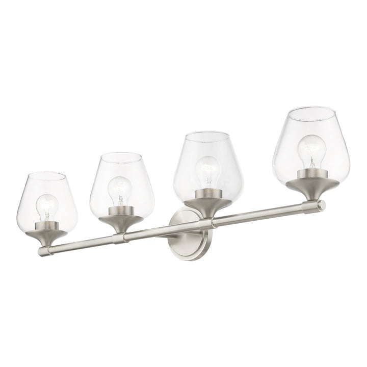 Livex Willow 17474-91 Bath Vanity Light 36 in. wide - Brushed Nickel