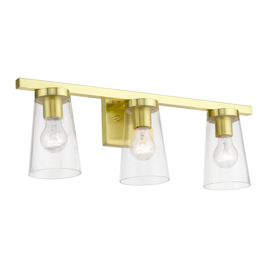 Livex Cityview 17623-12 Bath Vanity Light 23 in. wide - Satin Brass