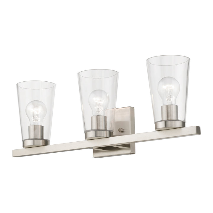 Livex Cityview 17623-91 Bath Vanity Light 23 in. wide - Brushed Nickel