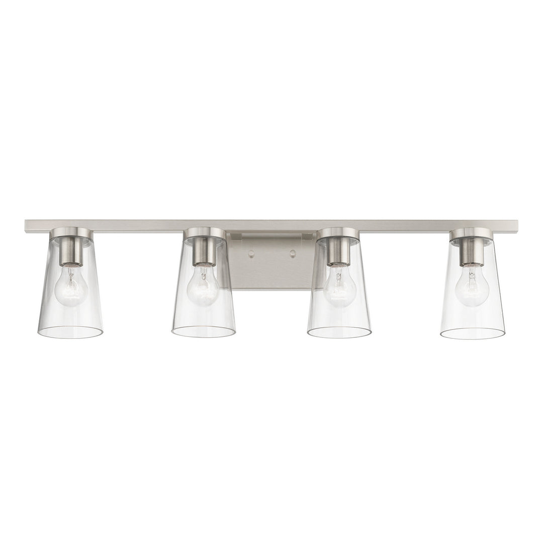 Livex Cityview 17624-91 Bath Vanity Light 32 in. wide - Brushed Nickel