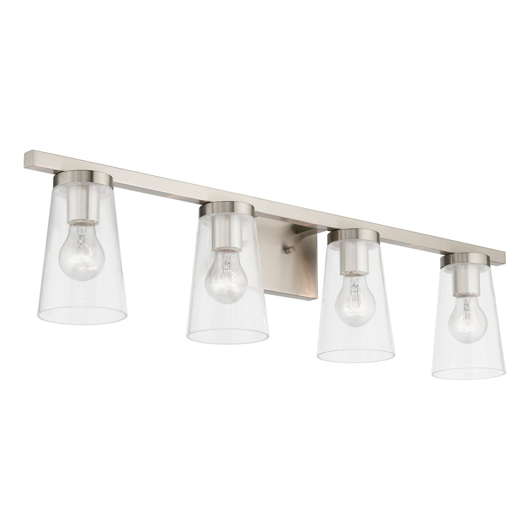 Livex Cityview 17624-91 Bath Vanity Light 32 in. wide - Brushed Nickel