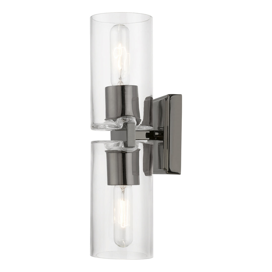 Livex Clarion 18032-46 Wall Sconce Light - Black Chrome