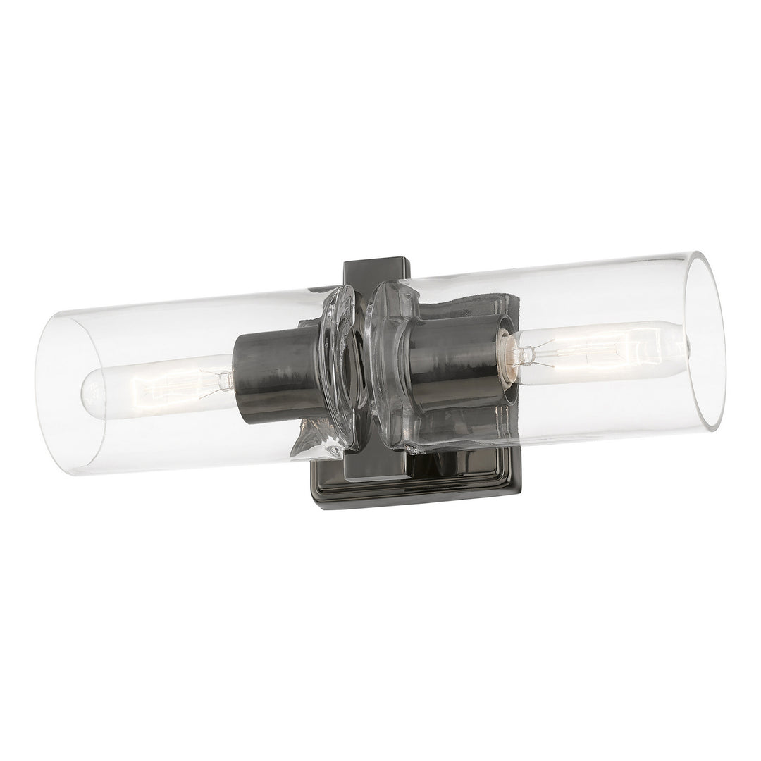 Livex Clarion 18032-46 Wall Sconce Light - Black Chrome