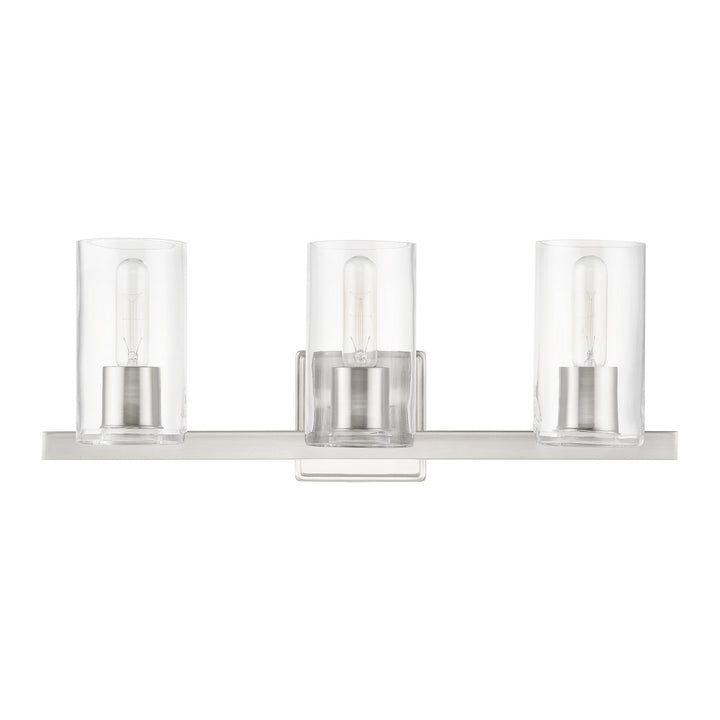 Livex Clarion 18033-91 Bath Vanity Light 23 in. wide - Brushed Nickel