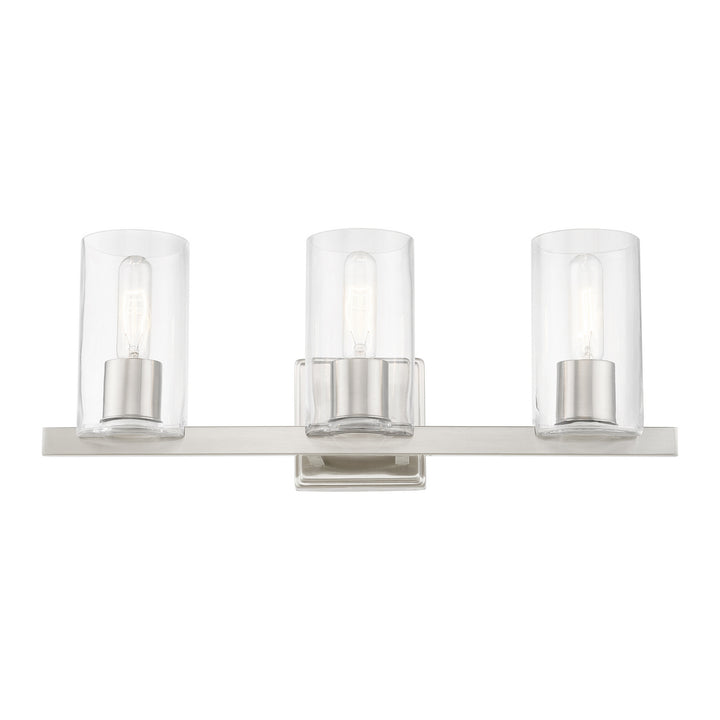 Livex Clarion 18033-91 Bath Vanity Light 23 in. wide - Brushed Nickel