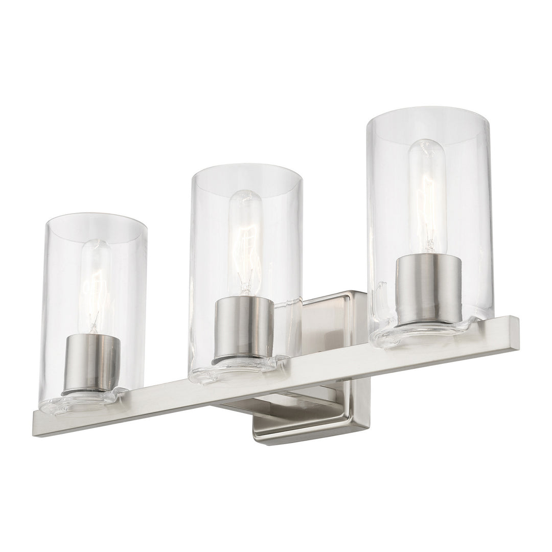 Livex Clarion 18033-91 Bath Vanity Light 23 in. wide - Brushed Nickel