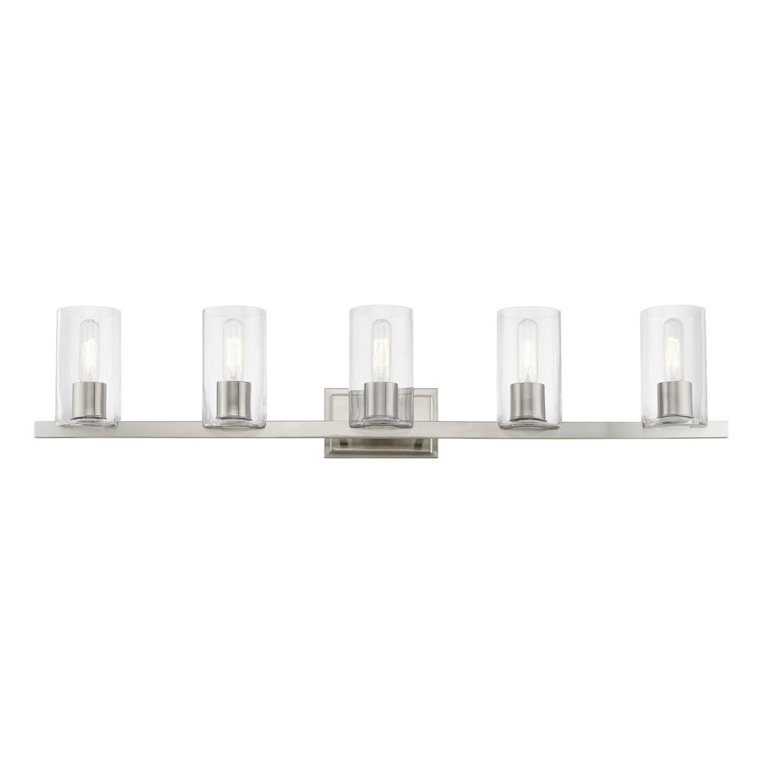 Livex Clarion 18035-91 Bath Vanity Light 42 in. wide - Brushed Nickel