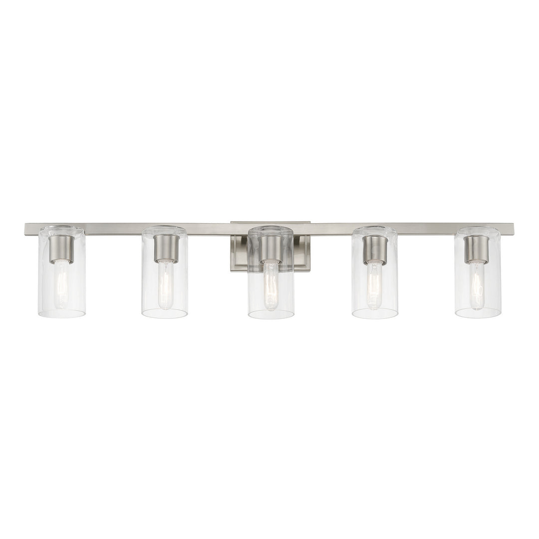 Livex Clarion 18035-91 Bath Vanity Light 42 in. wide - Brushed Nickel