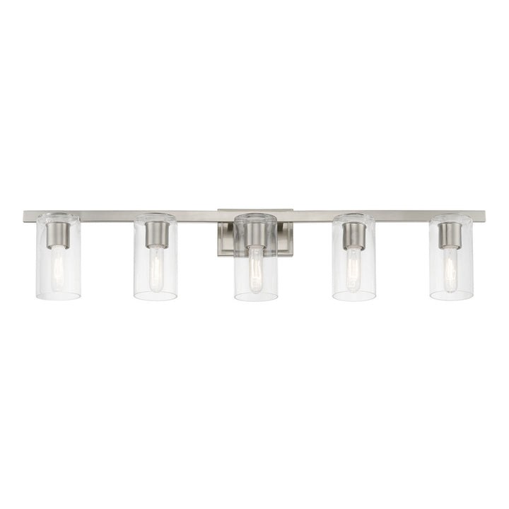 Livex Clarion 18035-91 Bath Vanity Light 42 in. wide - Brushed Nickel