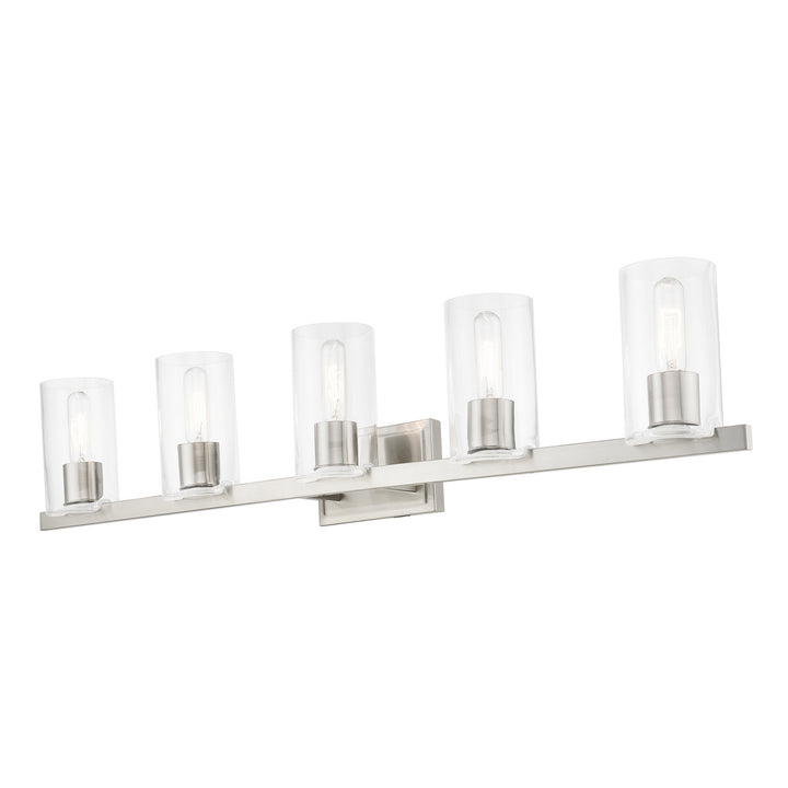 Livex Clarion 18035-91 Bath Vanity Light 42 in. wide - Brushed Nickel