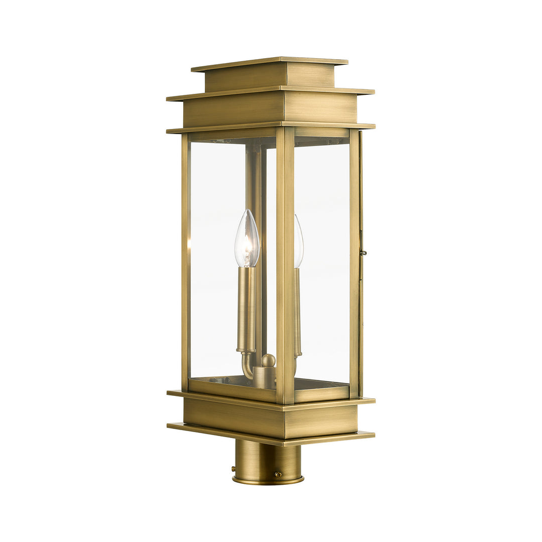 Livex Lighting 2017-01  Princeton Outdoor Antique Brass