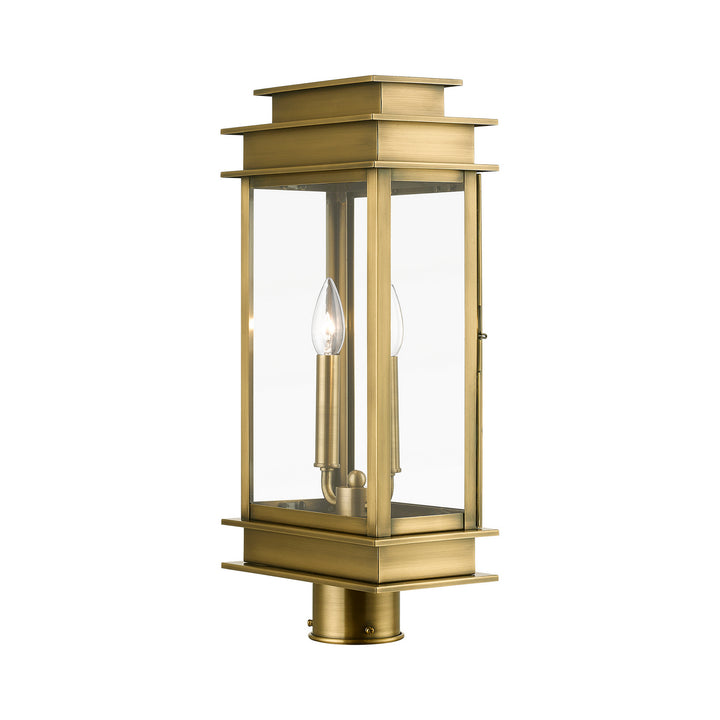 Livex Lighting 2017-01  Princeton Outdoor Antique Brass
