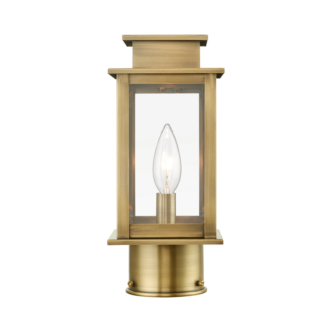 Livex Lighting 20201-01  Princeton Outdoor Antique Brass