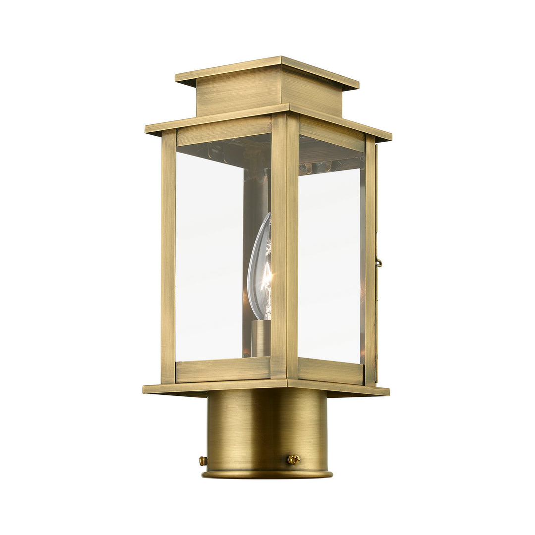 Livex Lighting 20201-01  Princeton Outdoor Antique Brass