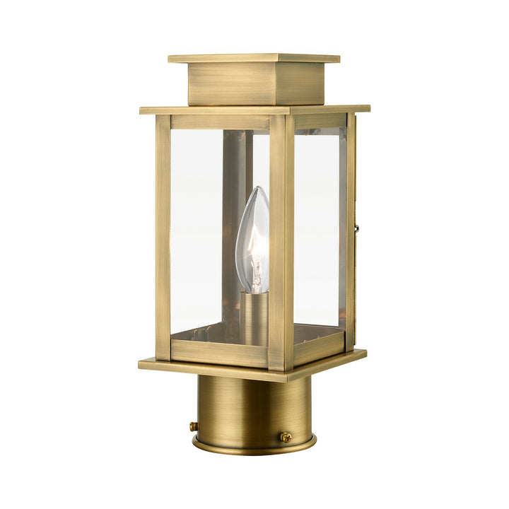 Livex Lighting 20201-01  Princeton Outdoor Antique Brass