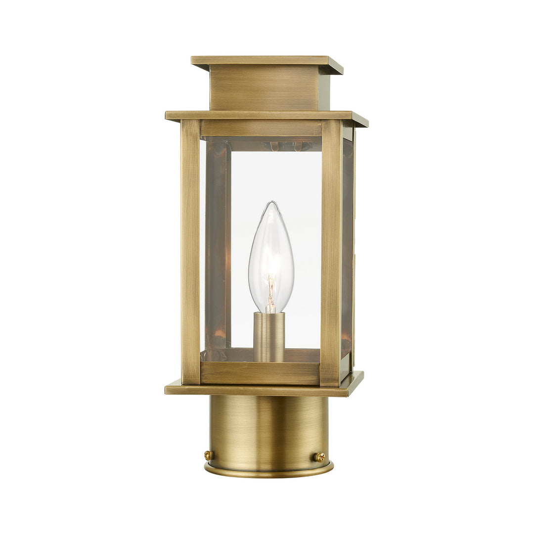 Livex Lighting 20201-01  Princeton Outdoor Antique Brass