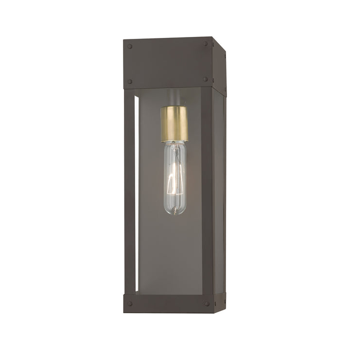 Livex Barrett 20873-07 Wall Sconce Light - Bronze w/Antique Brass Candle