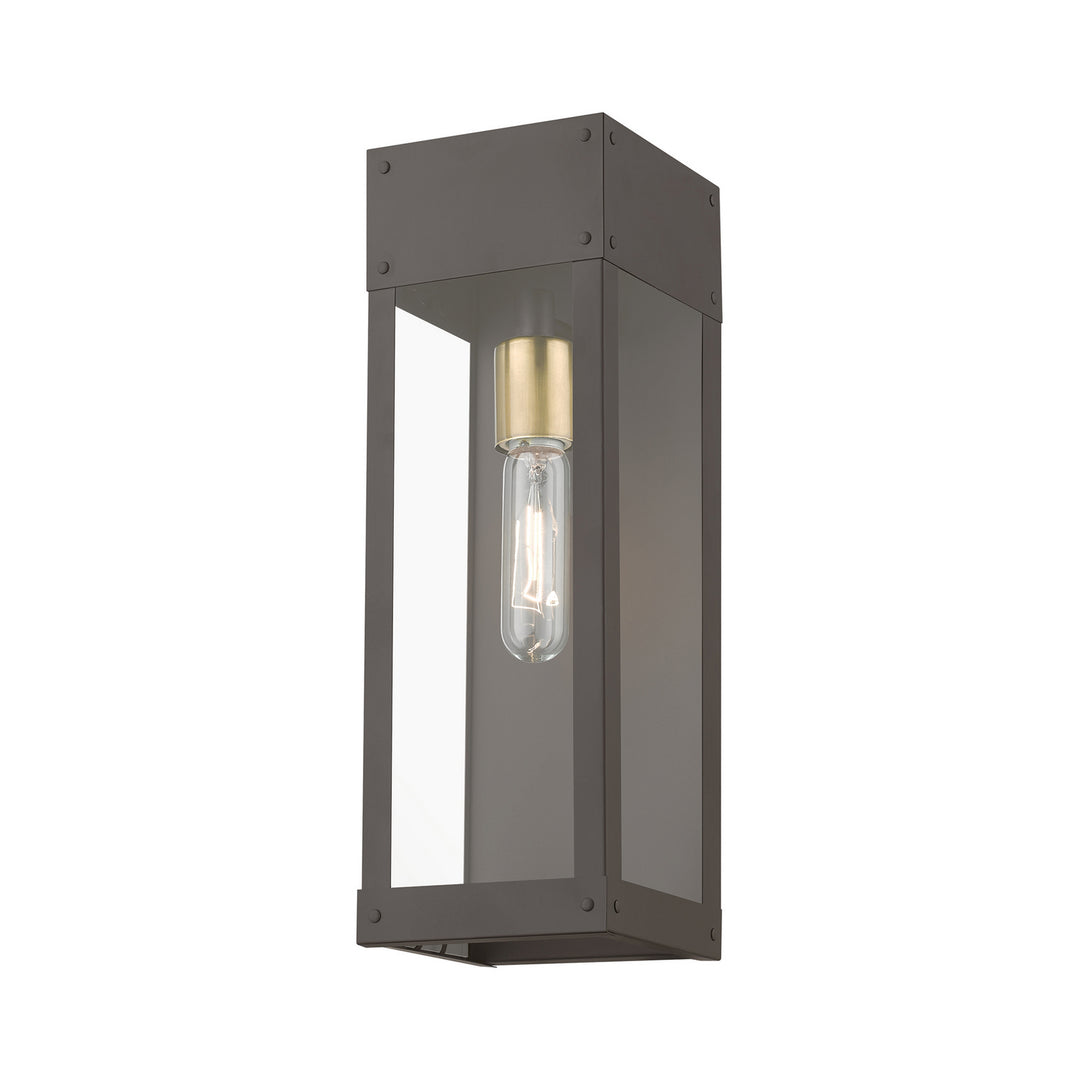 Livex Barrett 20873-07 Wall Sconce Light - Bronze w/Antique Brass Candle