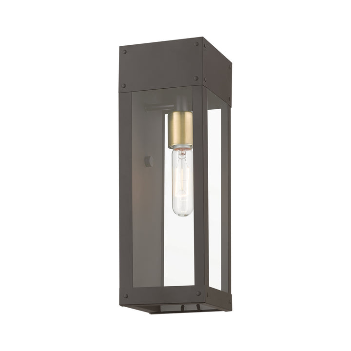 Livex Barrett 20873-07 Wall Sconce Light - Bronze w/Antique Brass Candle