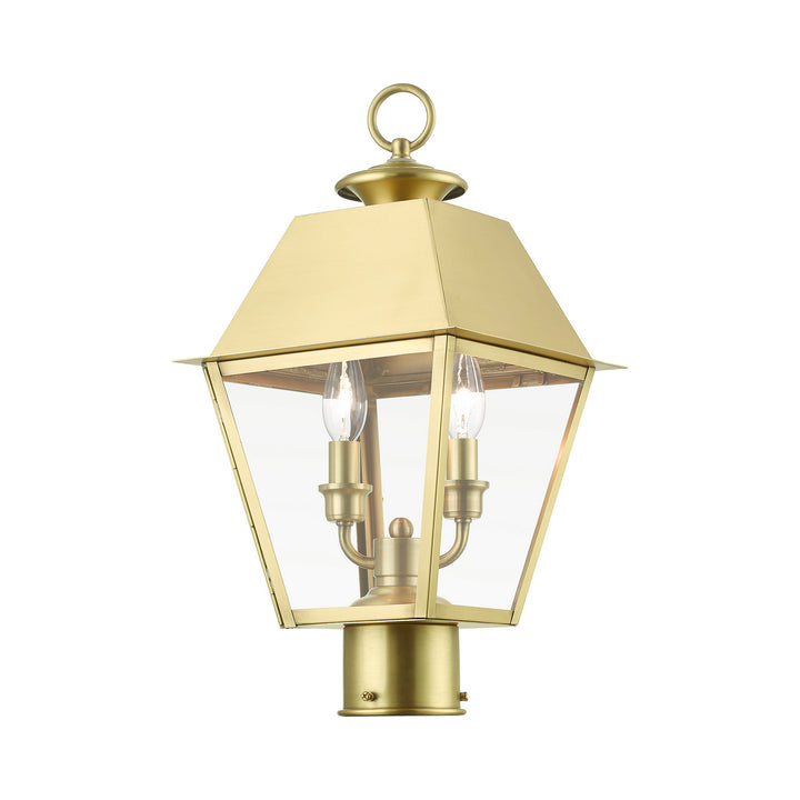 Livex Lighting 27216-08  Wentworth Outdoor Natural Brass