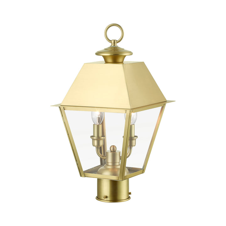 Livex Lighting 27216-08  Wentworth Outdoor Natural Brass