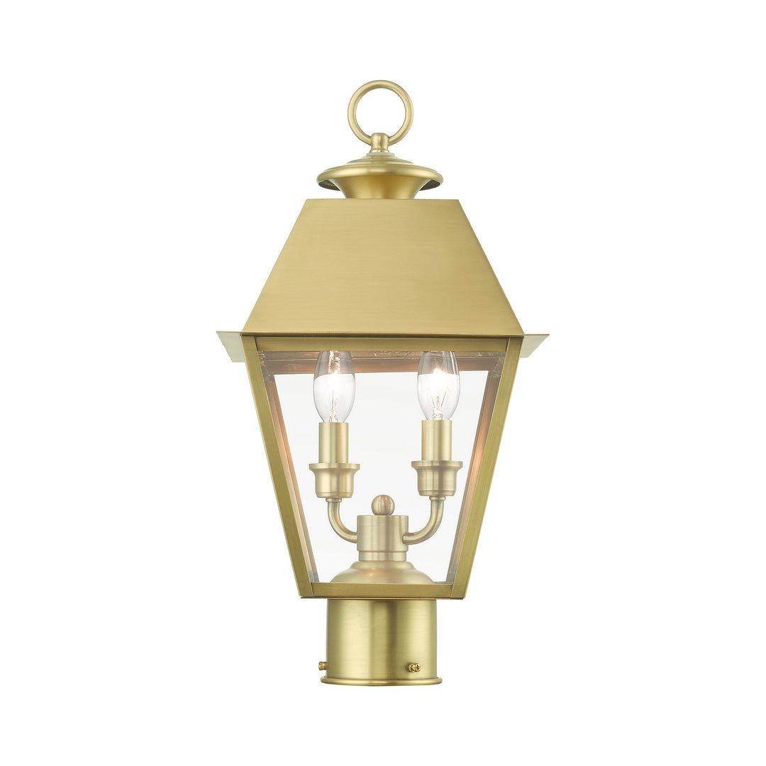Livex Lighting 27216-08  Wentworth Outdoor Natural Brass