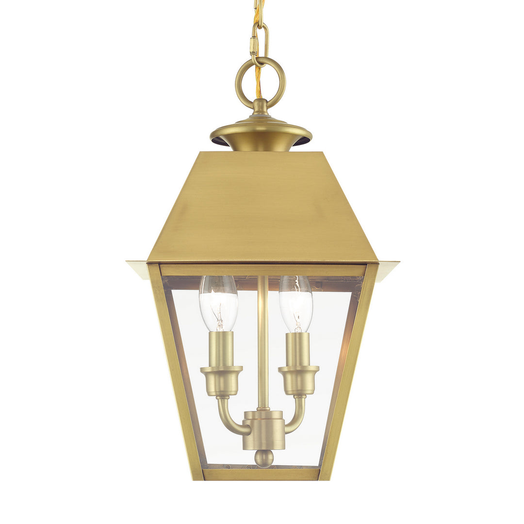 Livex Lighting 27217-08  Wentworth Outdoor Natural Brass