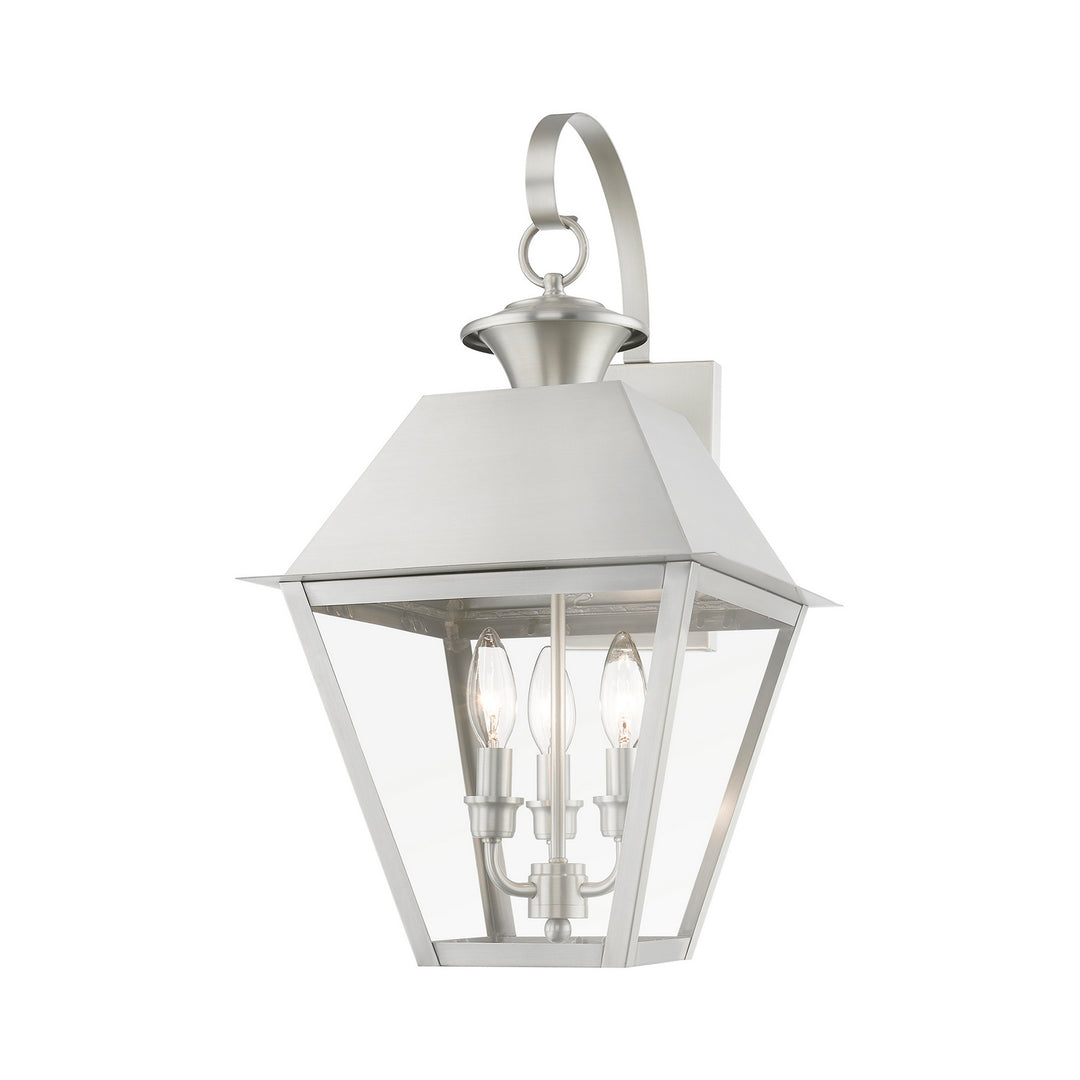 Livex Lighting 27218-91  Wentworth Outdoor Brushed Nickel