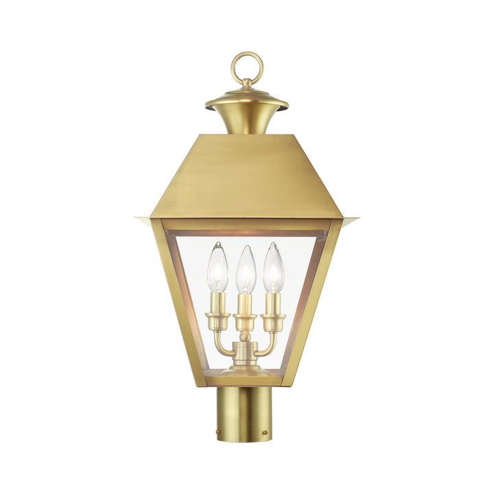 Livex Lighting 27219-08  Wentworth Outdoor Natural Brass