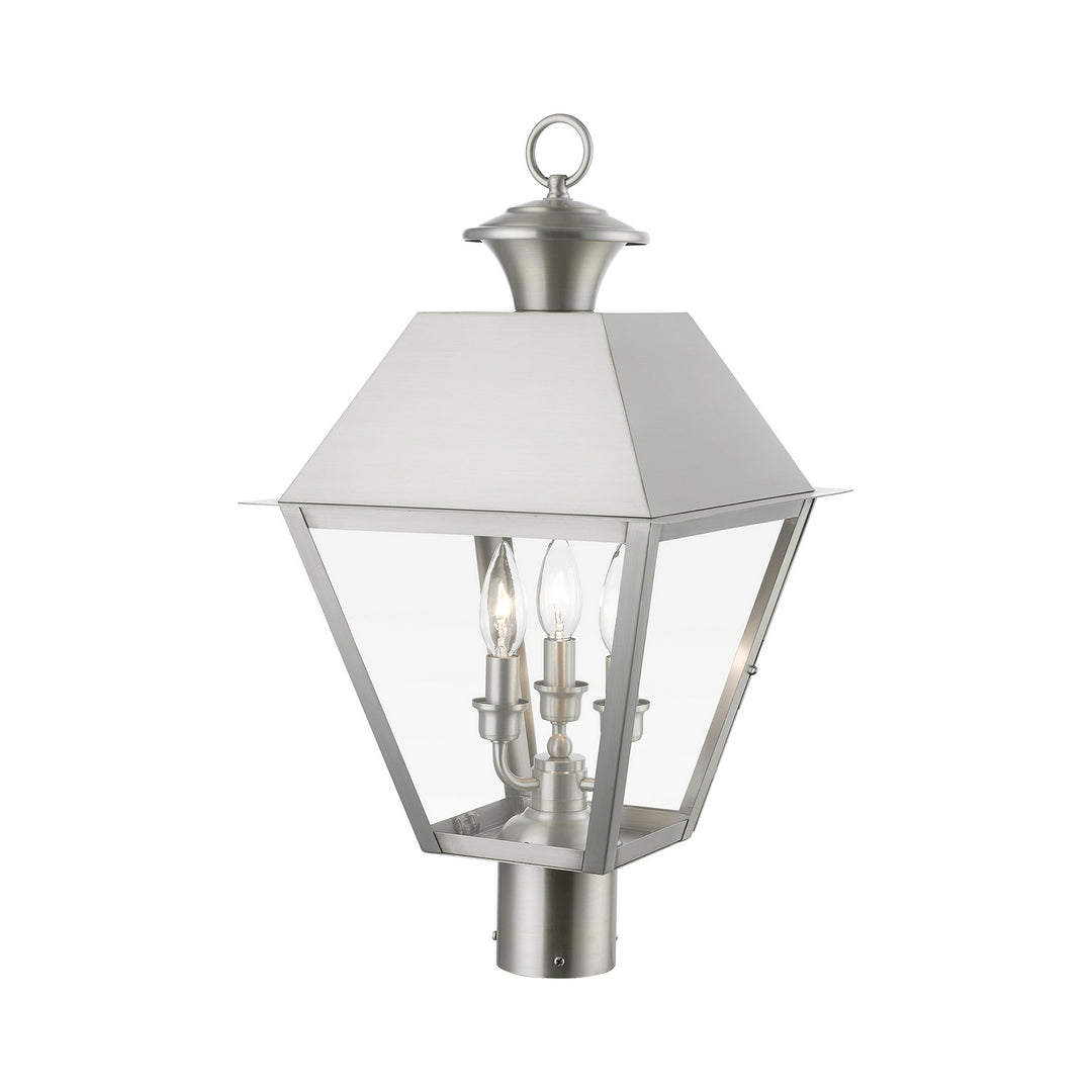Livex Lighting 27219-91  Wentworth Outdoor Brushed Nickel
