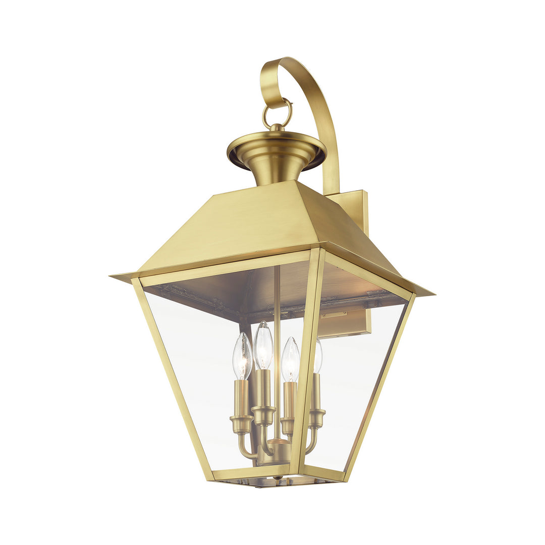 Livex Lighting 27222-08  Wentworth Outdoor Natural Brass