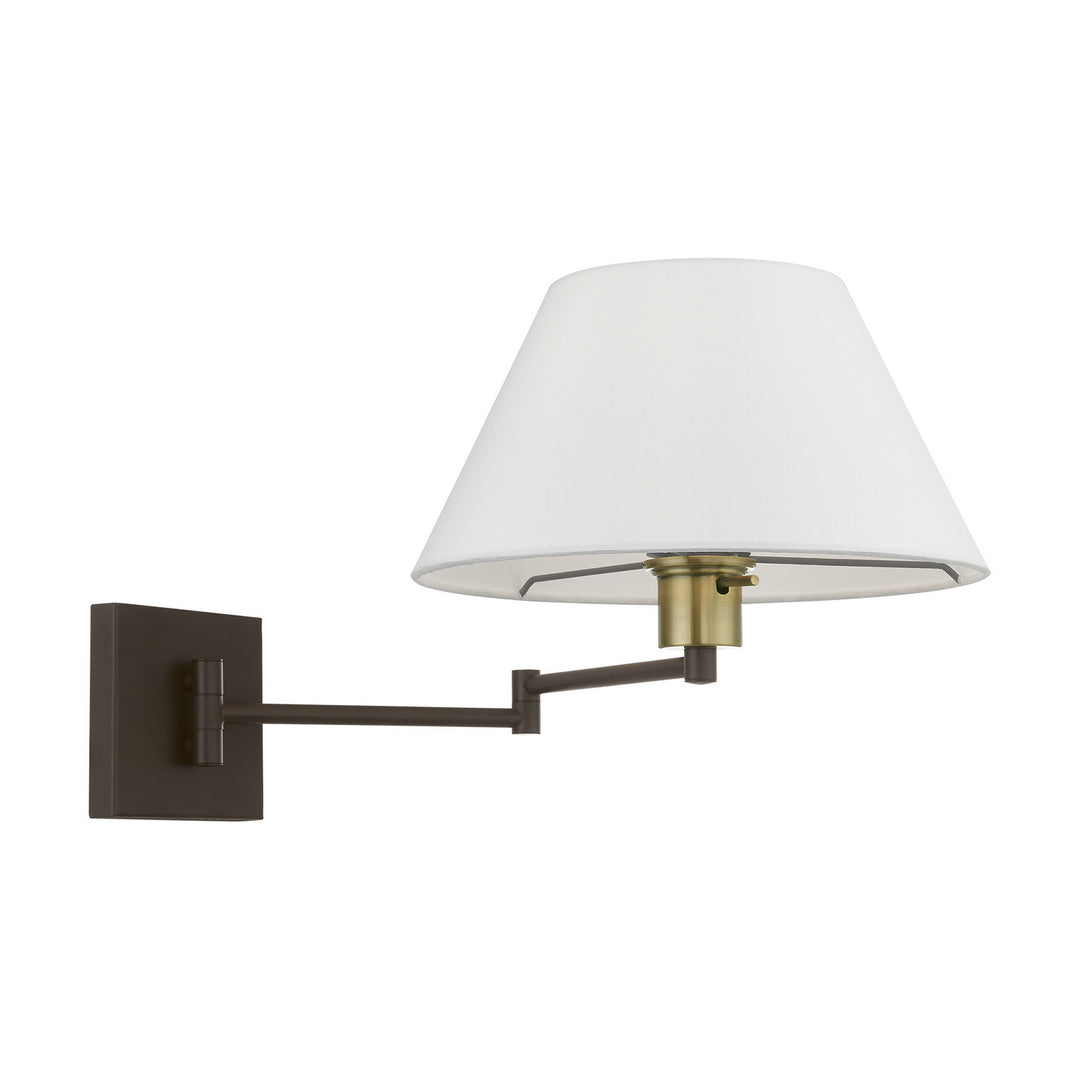 Livex Lighting 40039-07  Swing Arm Wall Lamps Lamp Bronze W/Antique Brass