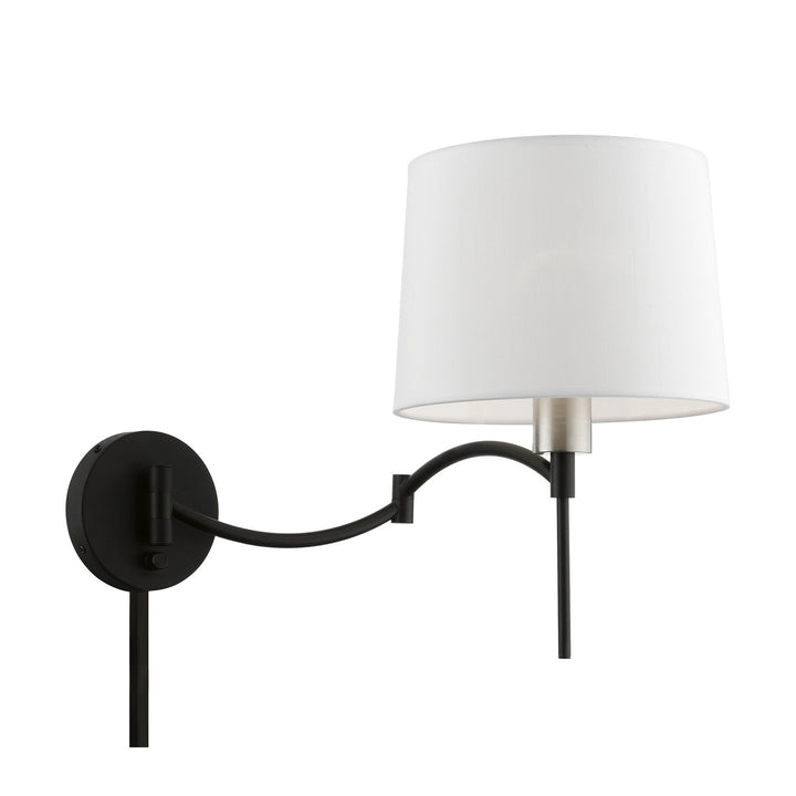 Livex Lighting 40044-04  Swing Arm Wall Lamps Lamp Black W/Brushed Nickel