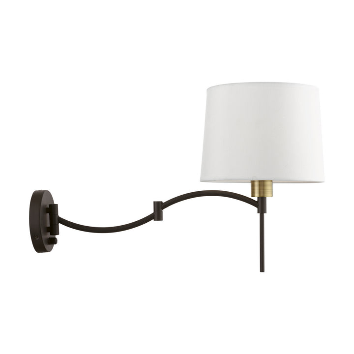 Livex Lighting 40044-07  Swing Arm Wall Lamps Lamp Bronze W/Antique Brass