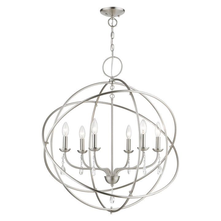 Livex Aria 40906-91 Chandelier Light - Brushed Nickel