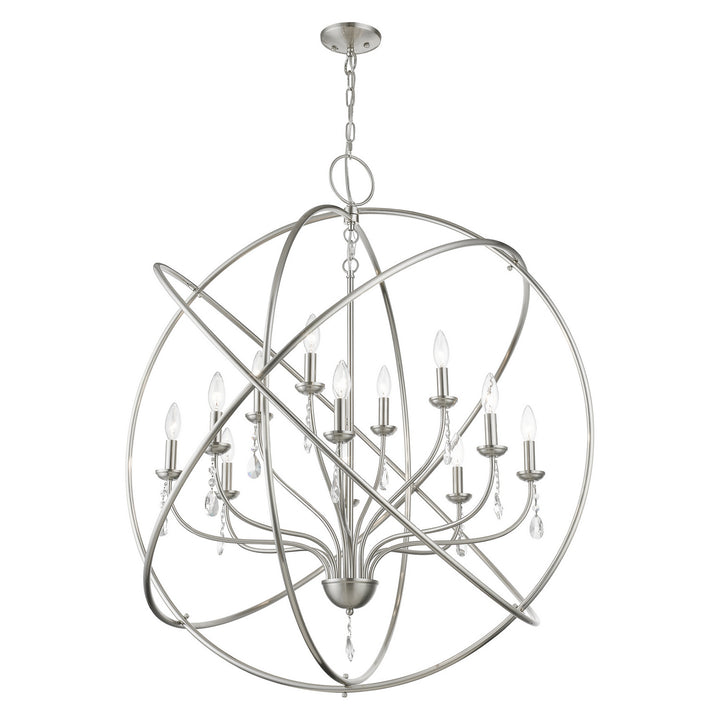 Livex Aria 40909-91 Chandelier Light - Brushed Nickel