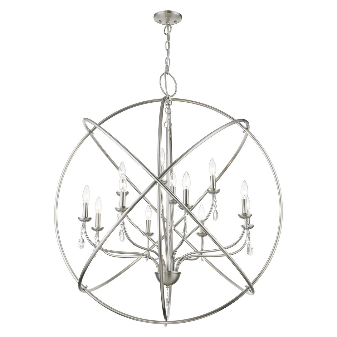 Livex Aria 40909-91 Chandelier Light - Brushed Nickel