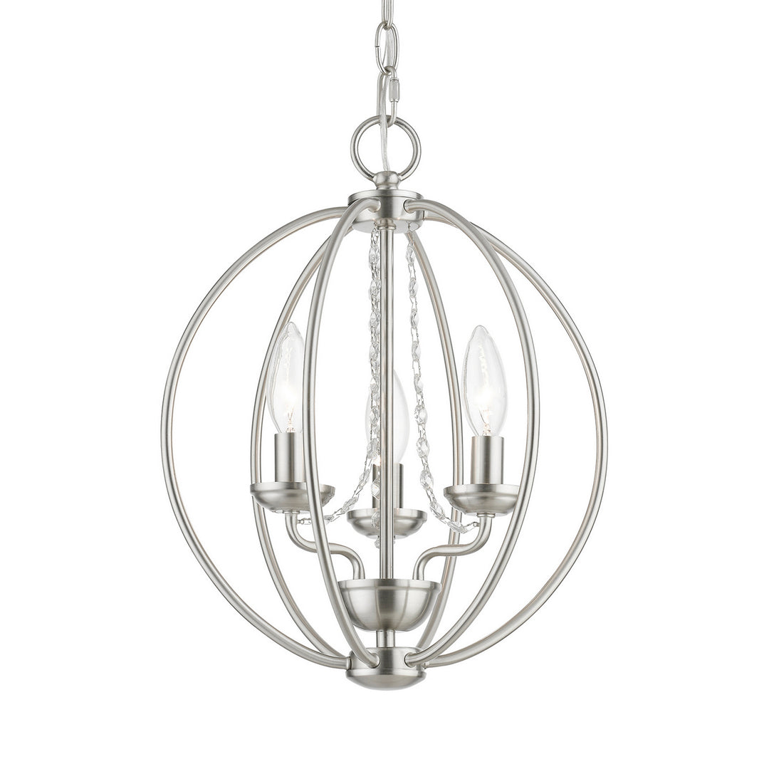 Livex Arabella 40913-91 Chandelier Light - Brushed Nickel