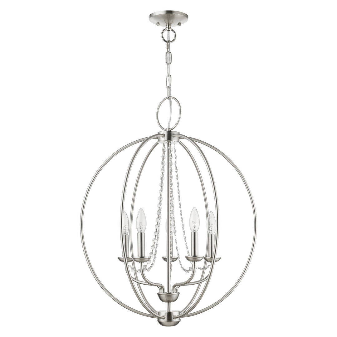 Livex Arabella 40915-91 Chandelier Light - Brushed Nickel