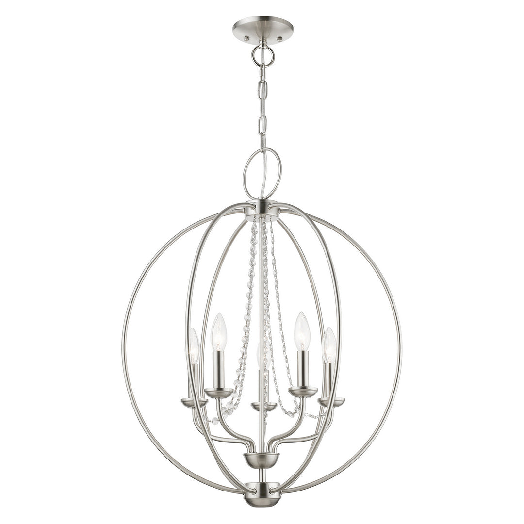 Livex Arabella 40915-91 Chandelier Light - Brushed Nickel