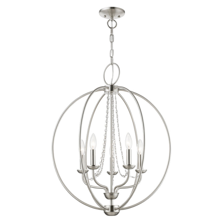 Livex Arabella 40915-91 Chandelier Light - Brushed Nickel